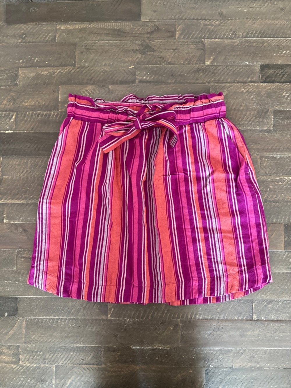 a new day Ladies Pink & Orange Waist Tie Skirt Large